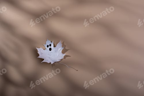 Preview: Halloween ghost from autumn leaves