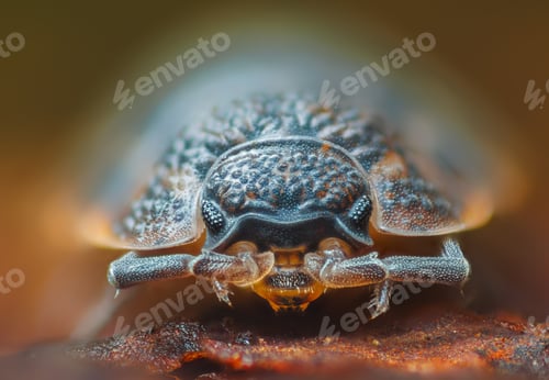 Preview: Close up portrait of Isopoda - Oniscus sp. Isopoda, Isopoda is an order of crustaceans.