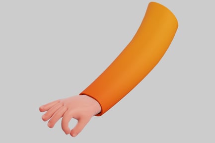 Preview: Cartoon 3D Hand Pinch Gesture
