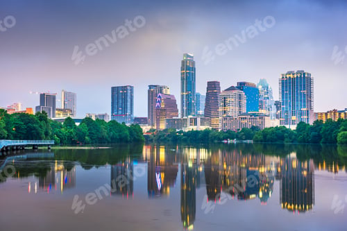 Preview: Austin, Texas, USA downtown skyline on the Colorado River