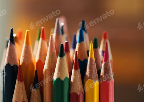 Preview: Close-up view of the Colored pencils