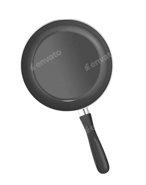 Preview: empty pan isolated on white