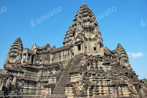 Preview: Closeup shot of famous Angkor Wat temple in Cambodia