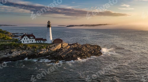 Preview: Portland Head Lighthouse Drone Photo