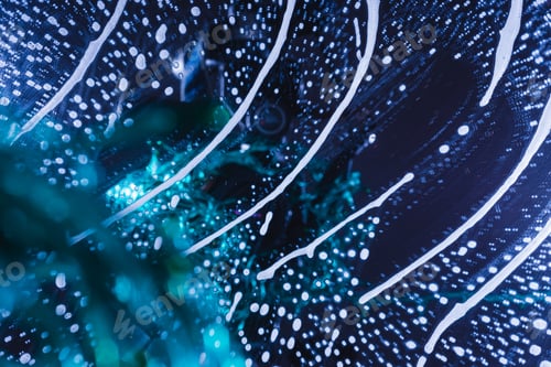 Preview: Drops- Liquid Foam. Fluid Aqua- Abstract Pattern Nature. Background- Cleansing Wash. Shampoo