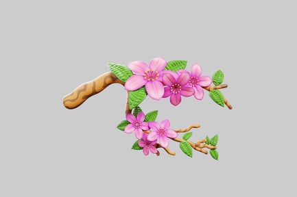 Preview: Cherry blossom branch ornament