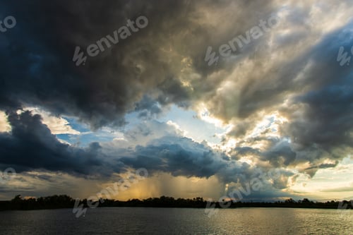 Preview: thunder storm sky Rain clouds