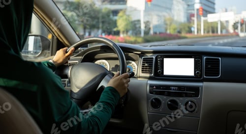 Preview: People driving car on city road