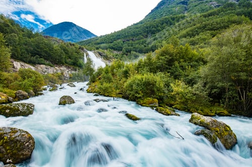 Preview: Briksdalsbreen is a glacier arm of Jostedalsbreen,Briksdalsbre, Norway
