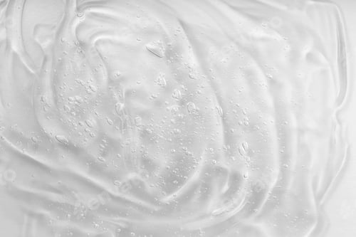 Preview: Cosmetic cream transparent purple liquid gel sample. Hyaluronic acid for skin care with collagen and