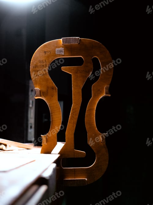 Preview: artisan violin maker luthier working making a new violin from scratch