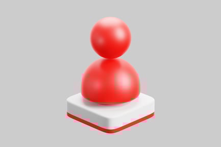 Aperçu: Avatar de personne abstrait avec accent rouge