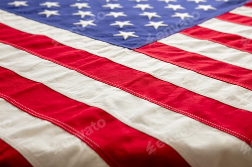 Preview: USA flag, US of America sign symbol background, closeup view