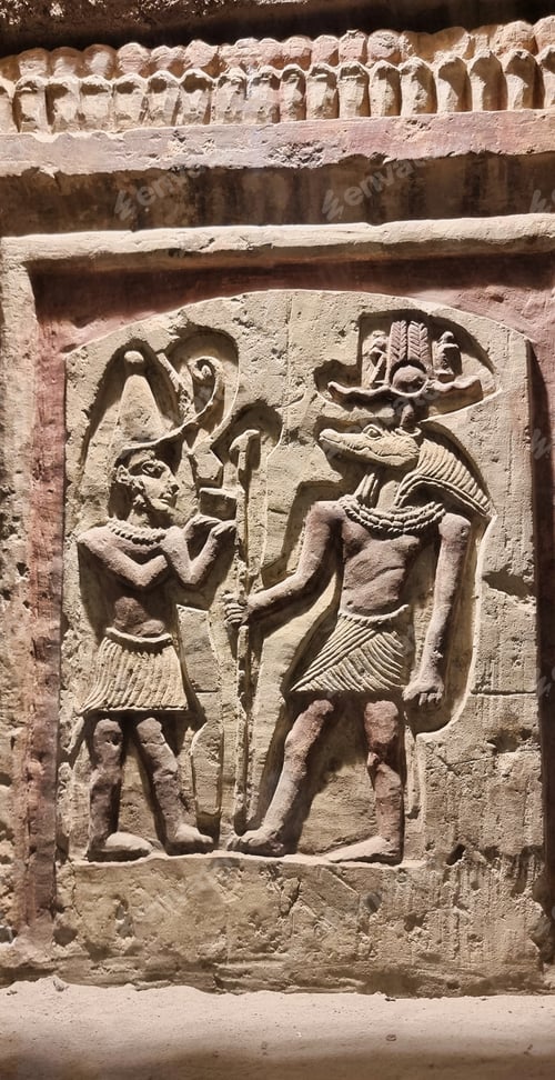 Preview: Ancient Egyptian Carvings of Figures on Stone