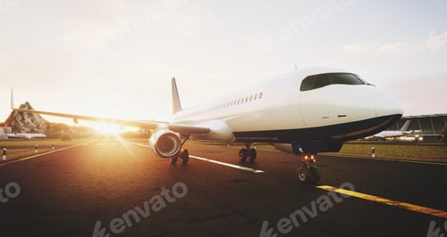 Preview: White commercial airplane