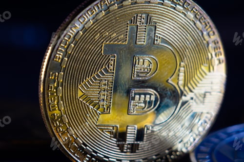 Preview: Closeup shot of a bitcoin.