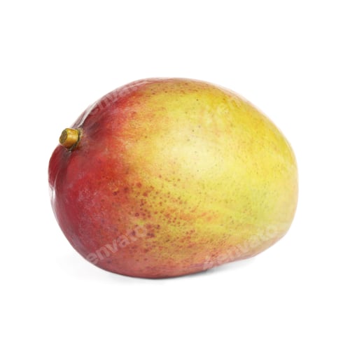 Preview: Delicious ripe juicy mango isolated on white