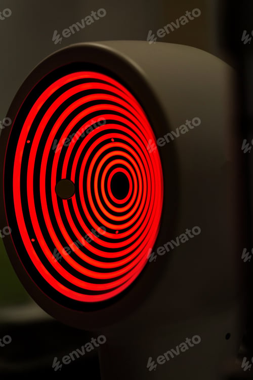 Preview: Eye cornea mapping with corneal topographer shining red light for topography exam