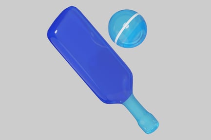 Preview: Blue cricket bat and ball set