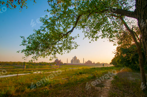 Preview: Taj Mahal View from the bank of the Yamuna River,