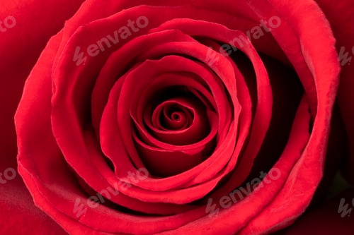Preview: Single fresh red rose close up full frame