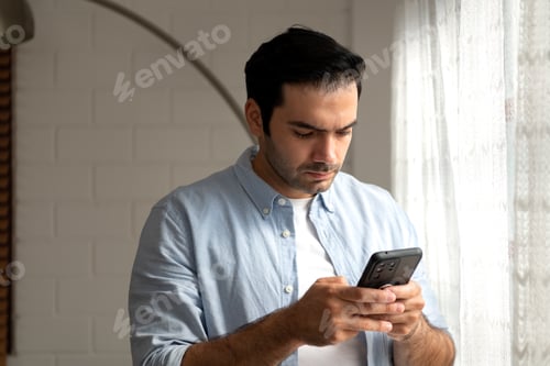 Preview: LGBT Young men use computers to communicate with their peers. on the days at home cannot go out.