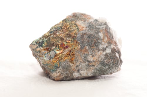 Preview: Closeup shot of bornite and chalcopyrite