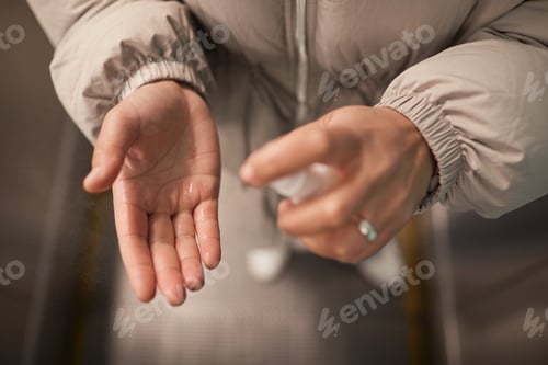 Preview: Woman with antiseptic