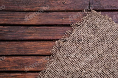 Preview: Dark wood texture and fabric. Textiles and wood. Textile texture.