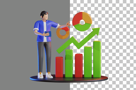 Preview: Data Analysis 3D Illustration