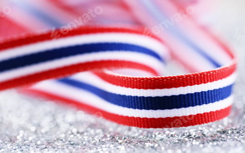 Preview: Colors flag on silver glitter blur background