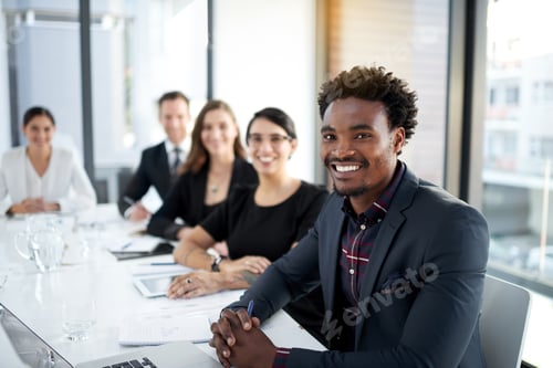 Preview: Only the best will do. Portrait of a group of business colleagues meeting in the boardroom.