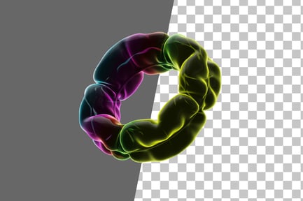 Preview: Bending Ring Neon Abstract 3D Icon
