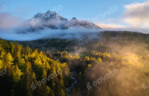 Preview: Beautiful sunset in the mountains just after the storm
