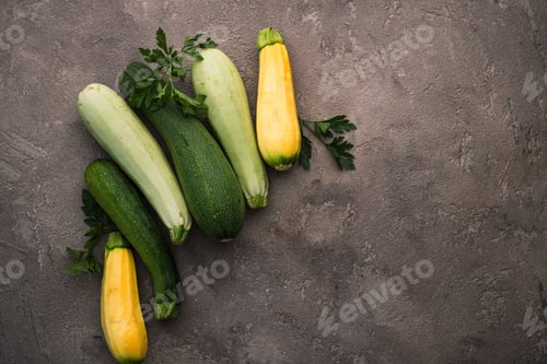 Preview: Assortment of different color of zucchini