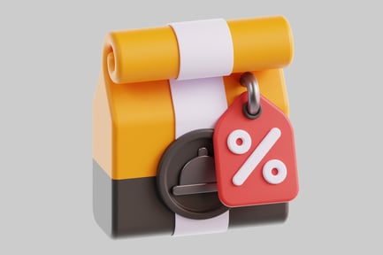Preview: Food delivery box discount tag