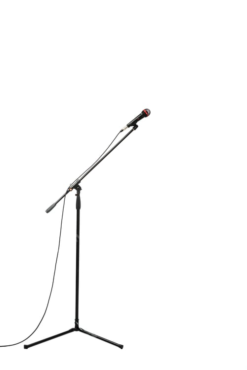 Preview: electric microphone isolated on white background