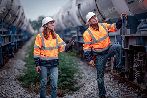 Preview: Engineer railway engaged inspection maintenance work gas or oil power industrial or transportation