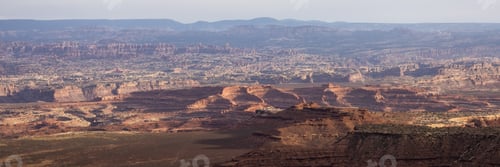 Preview: Scenic American Landscape and Red Rock Mountains in Desert Canyon.
