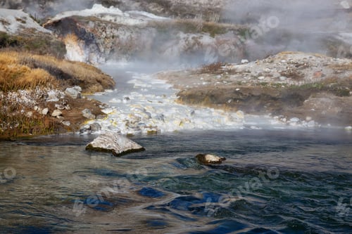 Preview: View of natural Hot Springs at Hot Creek Geological Site