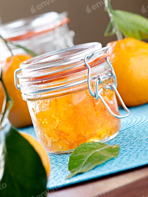 Preview: jar of homemade orange jam