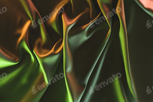 Preview: close up view of dark crumpled silk cloth as backdrop