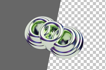 Preview: Chromatic Abstract Interlocked Rings 3D Icon