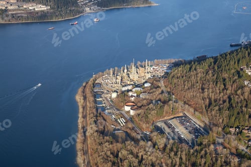 Preview: Aerial view of Oil Refinery Industry in Port Moody