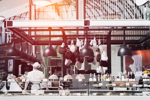 Preview: Indoor luxury kitchen and cafe restaurant. Background concept.