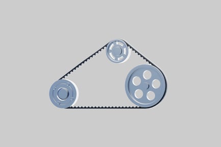 Visualização: Sistema de correia e polia
