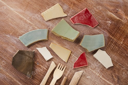 Preview: Colorful ceramic shards
