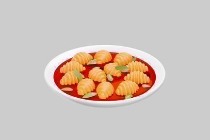 Preview: Pasta with tomato sauce and basil