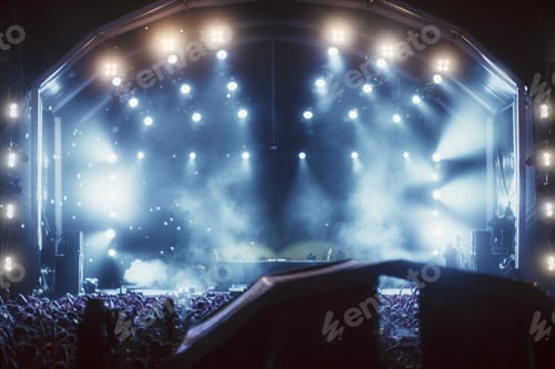 Preview: Night concert crowd and stage lights