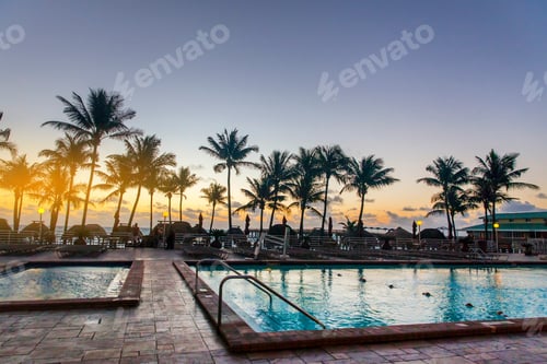 Preview: Sunrise at the pool, luxury lifestyle